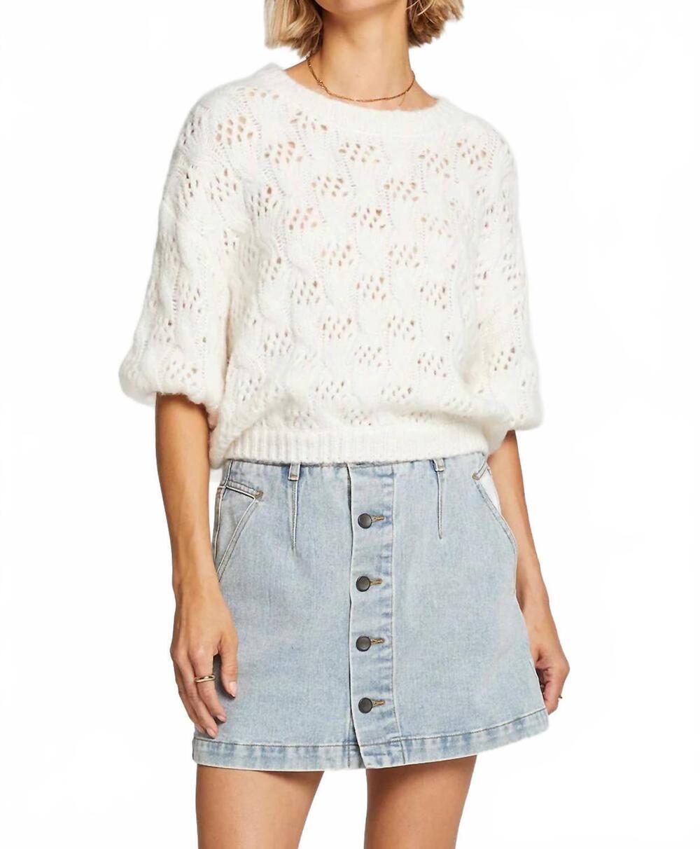 NEW SALTWATER LUXE frank sweater in ivory